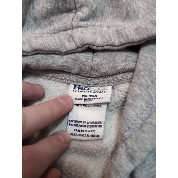 Y2K Pro Edge Texas Longhorns Hoodie Mens 2XL Gray Embroidered - Picture 5 of 6